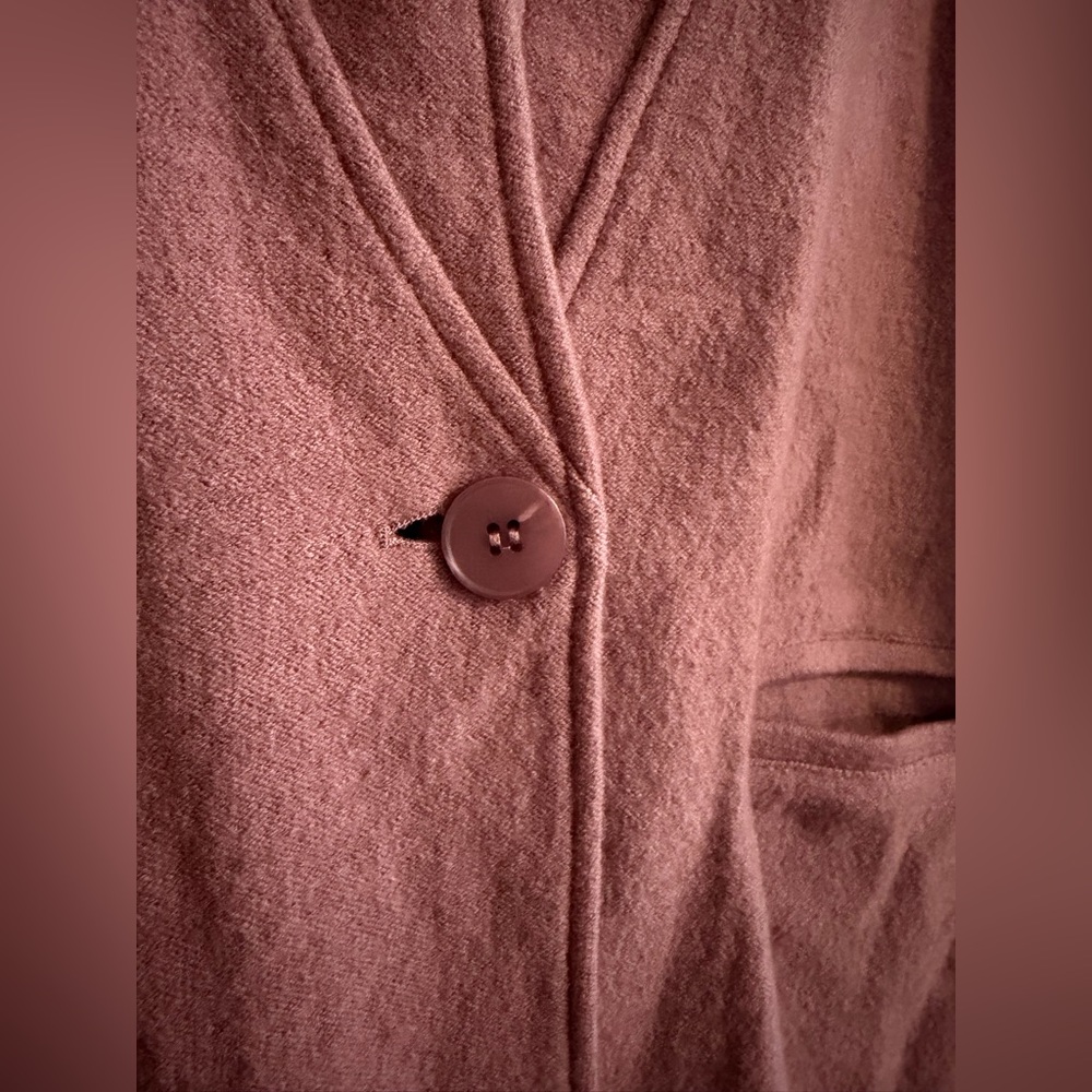 Tahari Dusty Rose Blazer Sweater Coat Medium - Picture 5 of 10